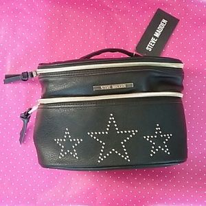 Steve Madden Black Train Case Stud Star Bag